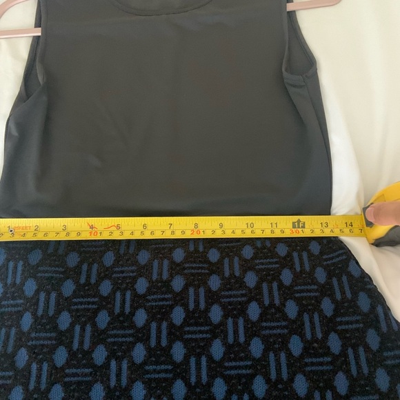 Maje knitt effect Blue Fit and Flare Mini Dress  Small - Picture 11 of 12